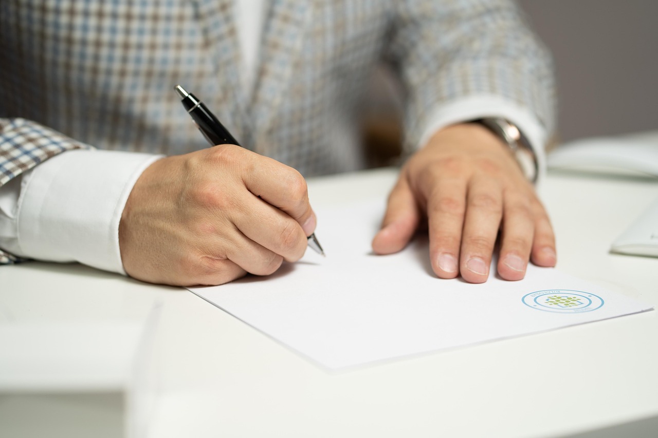 Paperwork and documents on a desk